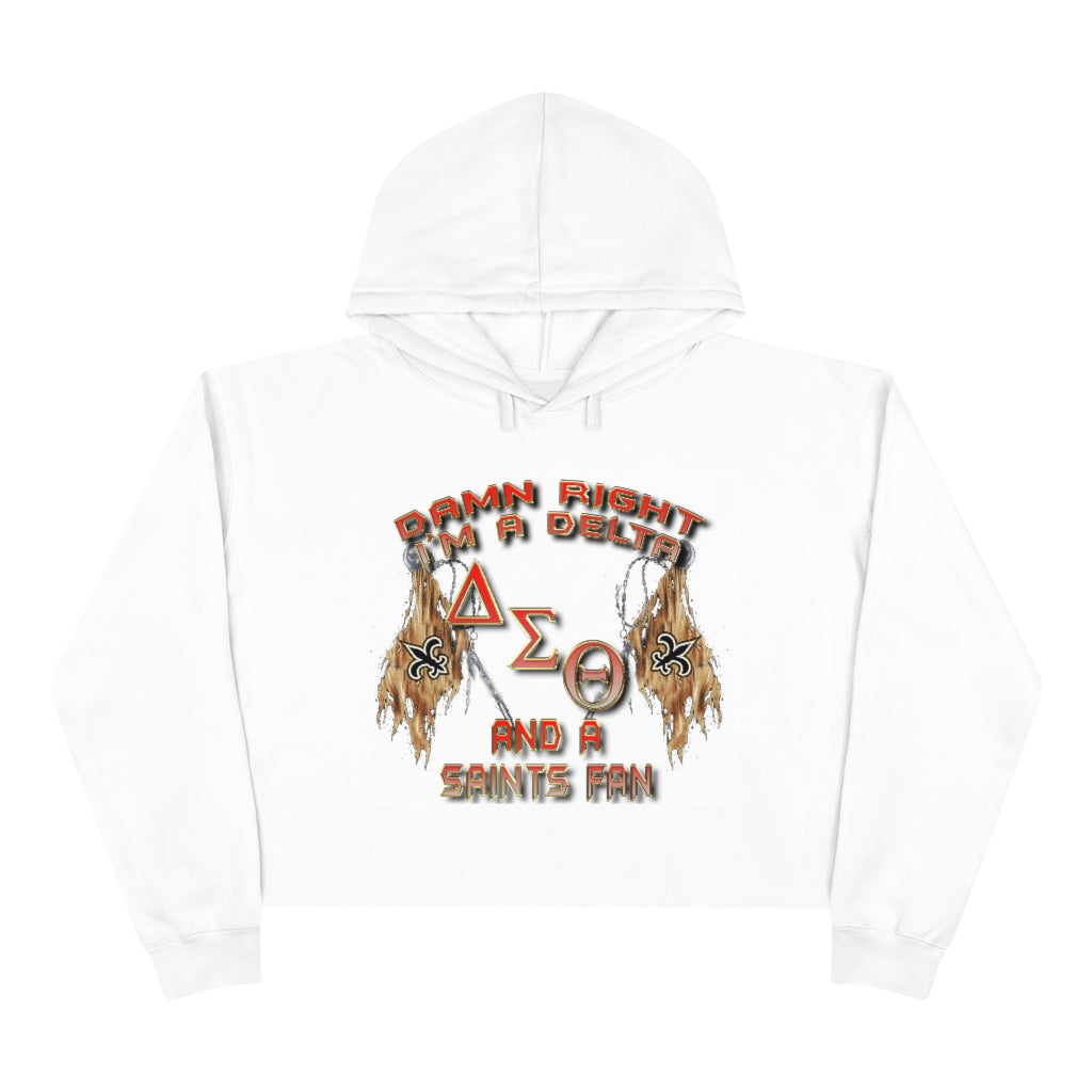 Delta Saints Fan Crop Hoodie