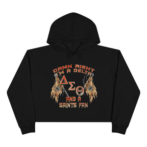 Delta Saints Fan Crop Hoodie