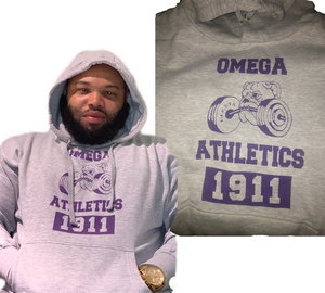 Athletic Bruhz Gray Hooded Sweatshirt, DTG print