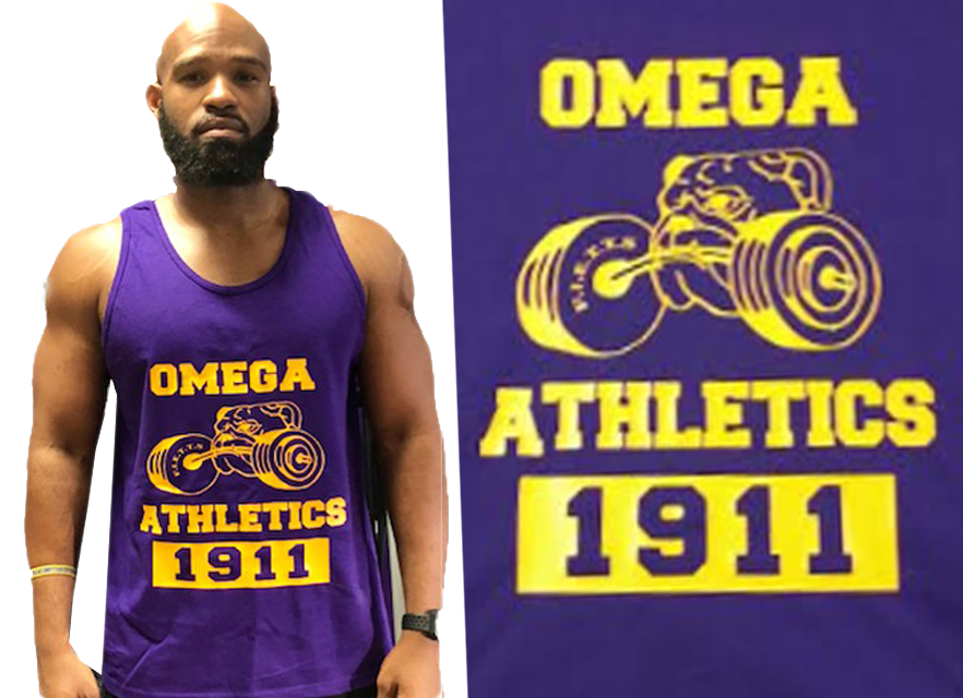 Athletic Bruhz Tank Top, vinyl print (purple) 