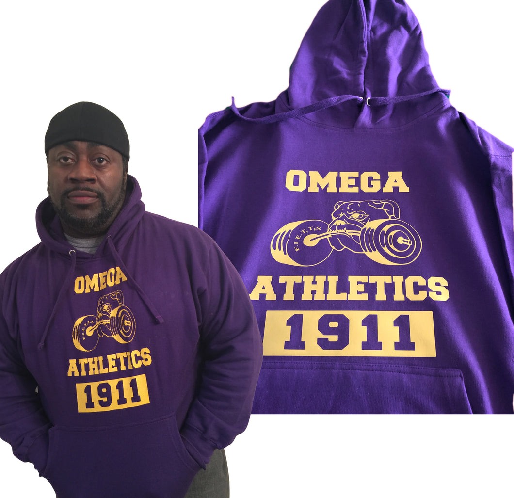 Athletic Bruhz Purple Hoodie, Vinyl print 