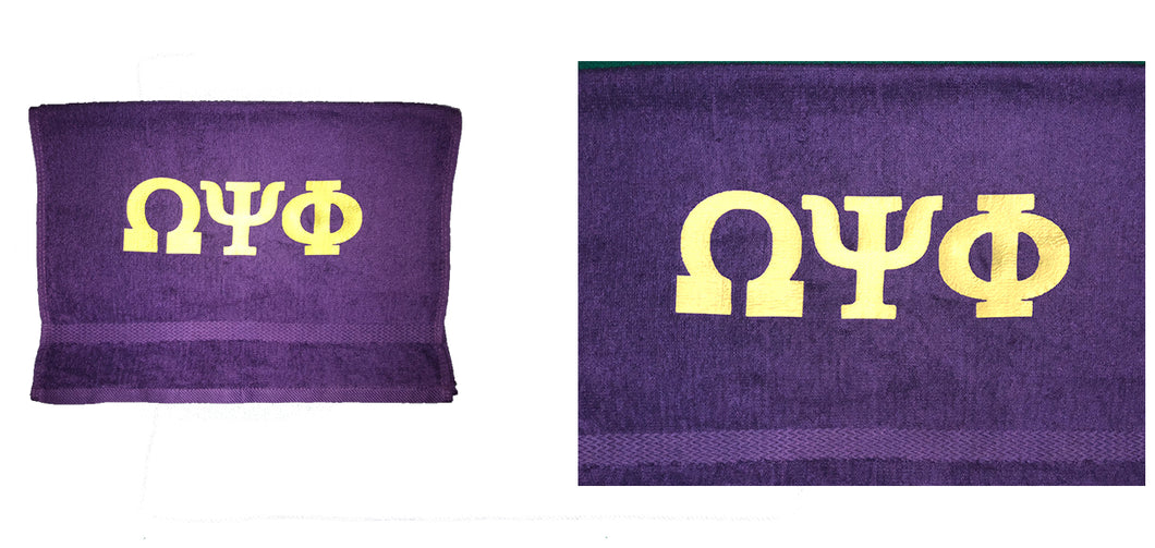 Omega Psi Phi Purple Towel 