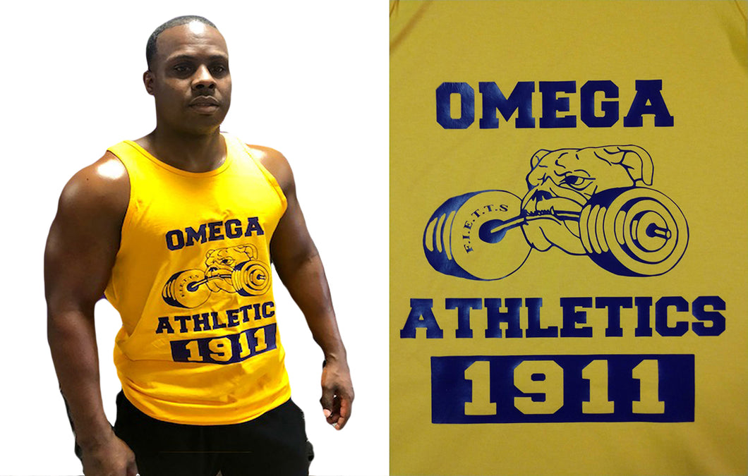 Athletic Bruhz Tank Top, vinyl print (gold) 