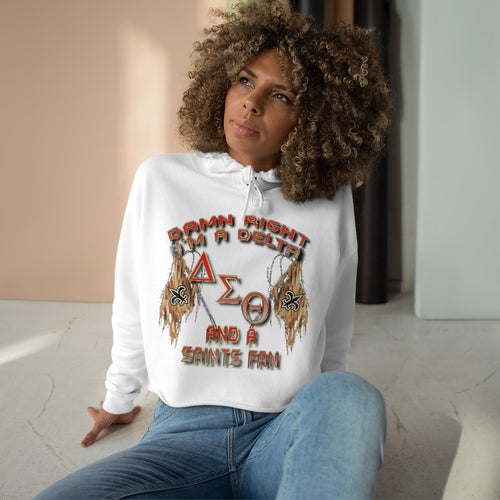 Delta Saints Fan Crop Hoodie