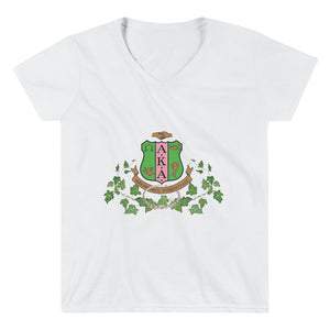 Alpha Kappa Alpha Pearls, Women's Casual V-Neck Shirt