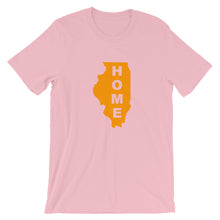 Load image into Gallery viewer, Home Illnois in Orange print, Bella + Canvas 3001 Unisex Short Sleeve Jersey T-Shirt with Tear Away Label