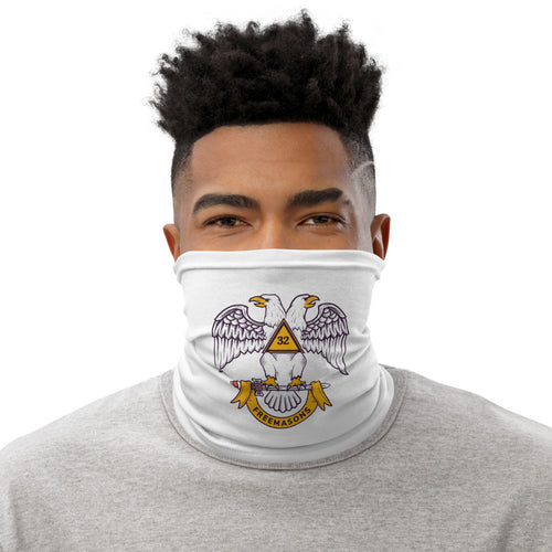 32nd White Face Mask Cover & Neck Gaiter