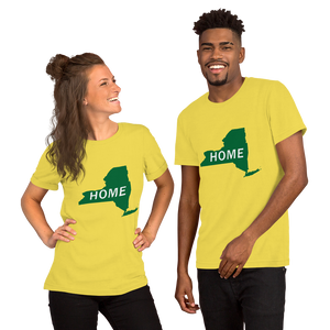 Home New York in Green, Short-Sleeve Unisex T-Shirt (On Bella brand)