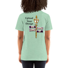 Load image into Gallery viewer, YOUR PERSONAL DESIGN on Short-Sleeve Unisex T-Shirt, Bella+Canvas 3001, FRONT AND BACK