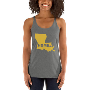 Home Louisiana in Gold, Women's Racerback Tank