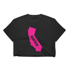 Load image into Gallery viewer, Home California in Hot Pink, Los Angeles Apparel 2332 Fine Jersey Short Sleeve Cropped T-Shirt w/ Tear Away Label