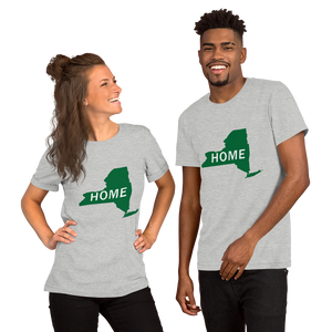 Home New York in Green, Short-Sleeve Unisex T-Shirt (On Bella brand)