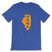 Load image into Gallery viewer, Home Illnois in Orange print, Bella + Canvas 3001 Unisex Short Sleeve Jersey T-Shirt with Tear Away Label