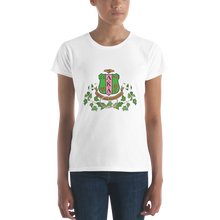 Load image into Gallery viewer, Alpha Kappa Alpha Pearls, Women&#39;s short sleeve t-shirt (On Anvil 880 brand)