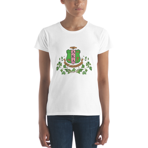 Alpha Kappa Alpha Pearls, Women's short sleeve t-shirt (On Anvil 880 brand)