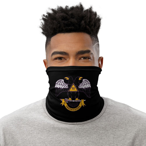 32nd Black Face Mask Cover & Neck Gaiter