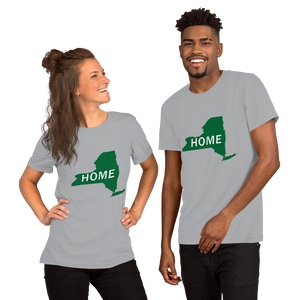 Home New York in Green, Short-Sleeve Unisex T-Shirt (On Bella brand)