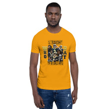Load image into Gallery viewer, WHO DAT Gold Short-Sleeve Unisex T-Shirt (Bella Shirt)