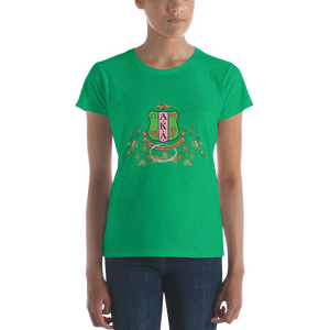 Alpha Kappa Alpha Pearls, Women's short sleeve t-shirt (On Anvil 880 brand)