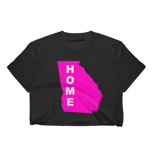 Home Georgia in pink, Women's Crop Top