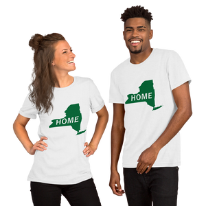 Home New York in Green, Short-Sleeve Unisex T-Shirt (On Bella brand)