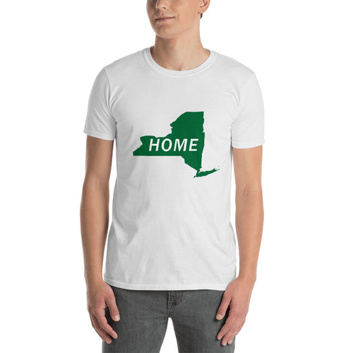 Home New York in Green, Short-Sleeve Unisex T-Shirt (On Gildan brand)