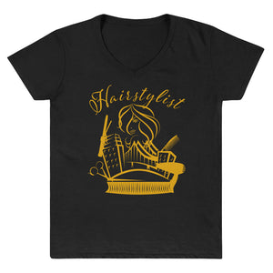Hair Stylist New Orleans, Women's Casual V-Neck Shirt, DTG