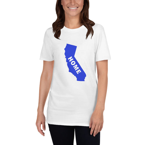 Home California In Blue, Short-Sleeve Unisex T-Shirt (On Gildan brand)