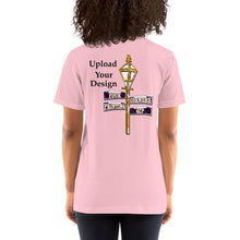 Load image into Gallery viewer, YOUR PERSONAL DESIGN on Short-Sleeve Unisex T-Shirt, Bella+Canvas 3001, FRONT AND BACK