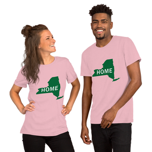 Home New York in Green, Short-Sleeve Unisex T-Shirt (On Bella brand)