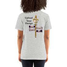 Load image into Gallery viewer, YOUR PERSONAL DESIGN on Short-Sleeve Unisex T-Shirt, Bella+Canvas 3001, FRONT AND BACK