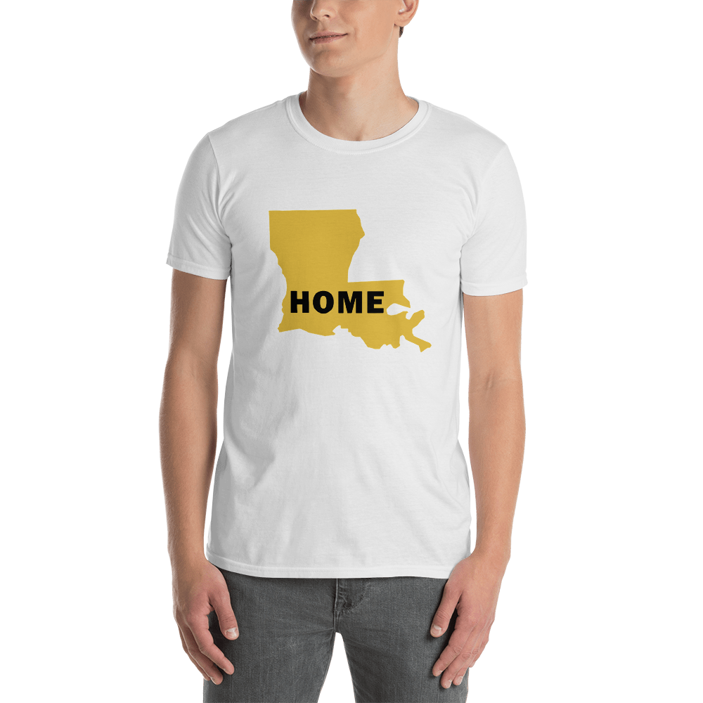 Home Louisiana in Gold (shirt/Gildan Unisex)