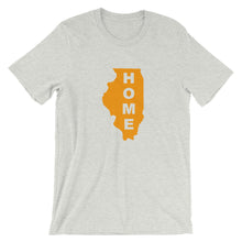 Load image into Gallery viewer, Home Illnois in Orange print, Bella + Canvas 3001 Unisex Short Sleeve Jersey T-Shirt with Tear Away Label