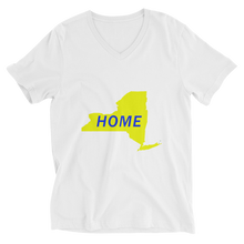 Load image into Gallery viewer, Home New York in Yellow Unisex Short Sleeve V-Neck T-Shirt (On Bella brand)