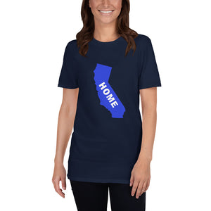 Home California In Blue, Short-Sleeve Unisex T-Shirt (On Gildan brand)