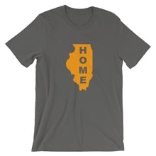 Load image into Gallery viewer, Home Illnois in Orange print, Bella + Canvas 3001 Unisex Short Sleeve Jersey T-Shirt with Tear Away Label