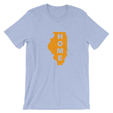 Load image into Gallery viewer, Home Illnois in Orange print, Bella + Canvas 3001 Unisex Short Sleeve Jersey T-Shirt with Tear Away Label